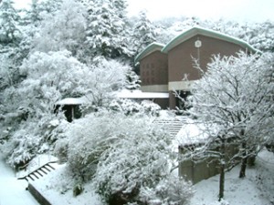 雪景色の久徴園