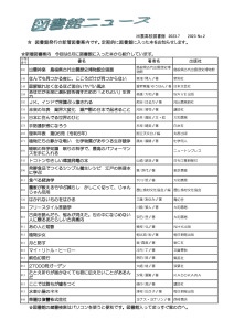 図書館ニュースNo.2（2023年度）ホームページ用のサムネイル