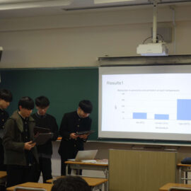 【SSH】２年理数科英語発表練習会を行いました